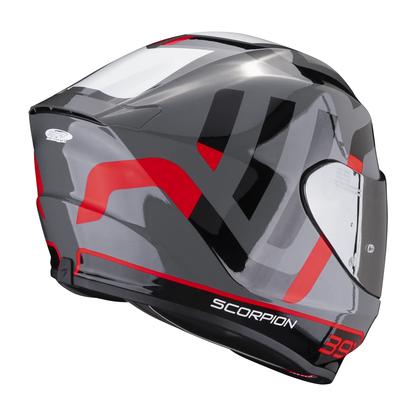 Casco Moto Integrale Scorpion EXO-391 AROK Grigio Rosso Nero (In Esaurimento)