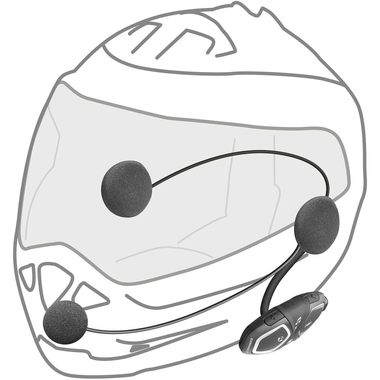 Kit Coppia di Interfoni Moto Bluetooth Cellular Line CONNECT (2 PEZZI) fino a 2 motociclisti e 300 metri