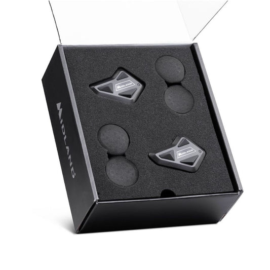 Interfono Midland BT Mini Doppio (2 Pezzi) Comunicazione moto a moto fino a 4 persone e condivisione della musica.