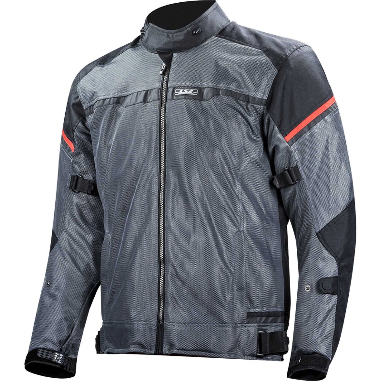 Giacca Moto Estiva Traforata LS2 RIVA MAN NERO GRIGIO SCURO ROSSO (In Esaurimento)