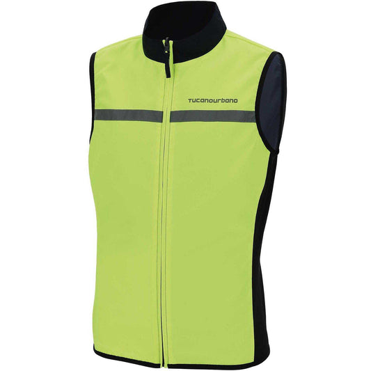 Giacche Bici Tucano Urbano b701NANO SWITCH GILET Blu Scuro Giallo Fluo