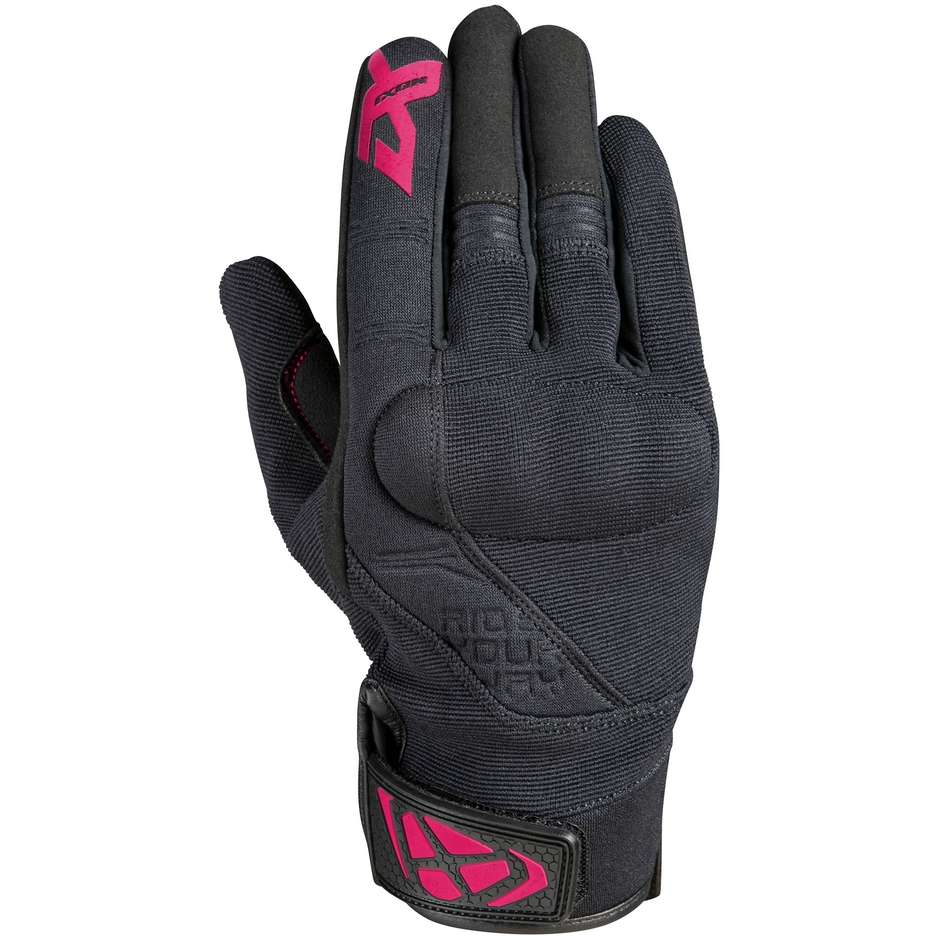 Guanti Moto da Donna Estivi Ixon RS DELTA Lady Nero Fucsia (In Esaurimento)