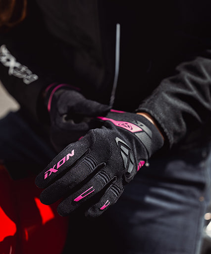 Guanti Moto Donna Estivi Ixon MIG 2 L LADY Nero Fucsia