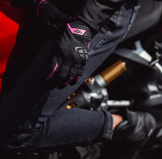 Guanti Moto Donna Estivi Ixon MIG 2 L LADY Nero Fucsia