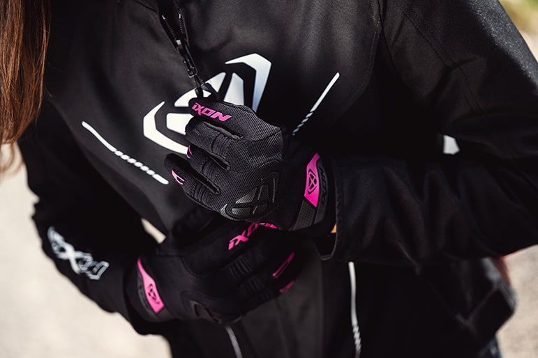 Guanti Moto Donna Estivi Ixon MIG 2 L LADY Nero Fucsia