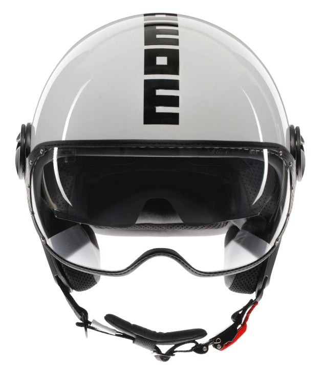 Casco Momo Design jet FGTR EVO Mono E2206 Bianco Quarzo Lucido-Nero