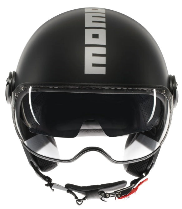 Casco Momo Design jet FGTR EVO Mono E2206 Nero Opaco-Silver