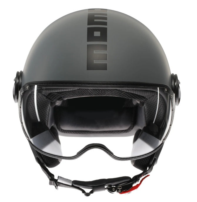 Casco Momo Design jet FGTR CLASSIC E2206 Grigio Opaco-Nero