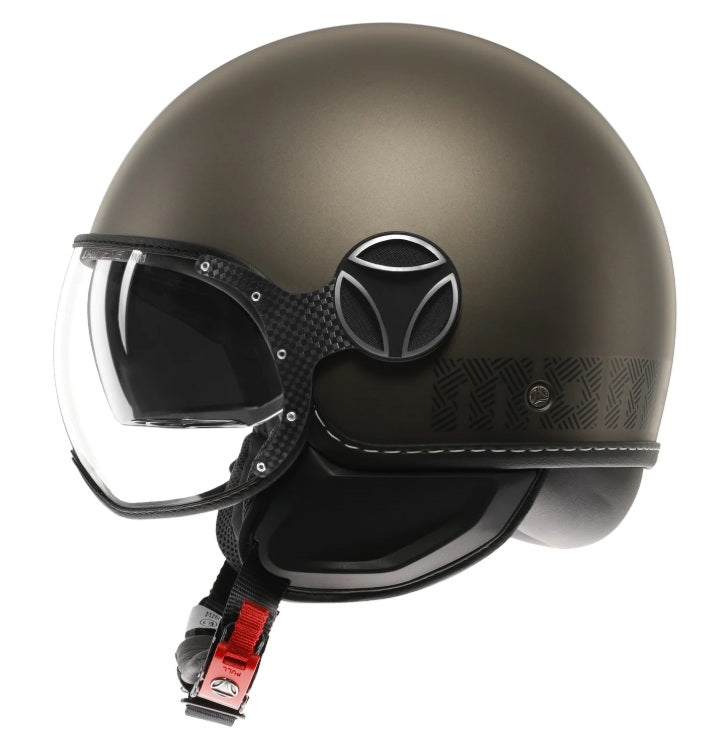 Casco Momo Design jet FGTR EVO HIP E2206 Bronzo Opaco-Texture Pietra