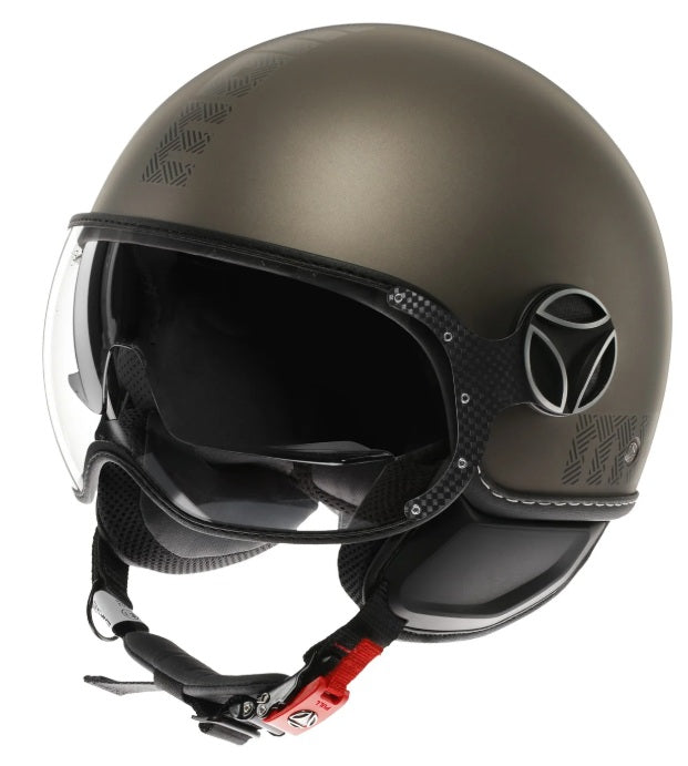 Casco Momo Design jet FGTR EVO HIP E2206 Bronzo Opaco-Texture Pietra