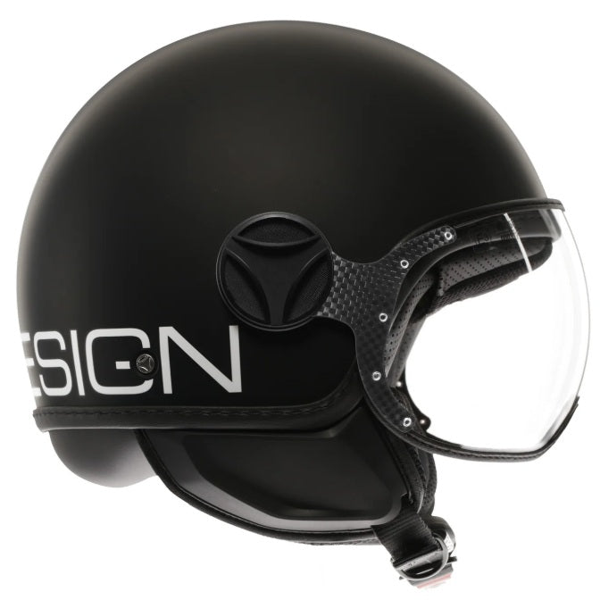 Casco Momo Design jet FGTR CLASSIC E2206 Black-White