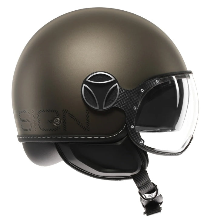 Casco Momo Design jet FGTR EVO HIP E2206 Bronzo Opaco-Texture Pietra