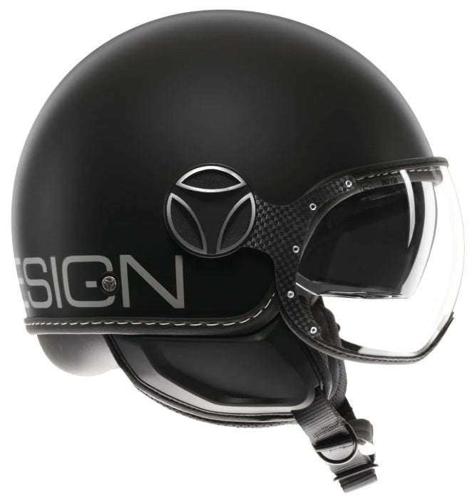 Casco Momo Design jet FGTR EVO Mono E2206 Nero Opaco-Silver