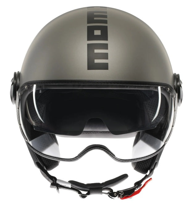 Casco Momo Design jet FGTR EVO Mono E2206 Titanio opaco-Nero