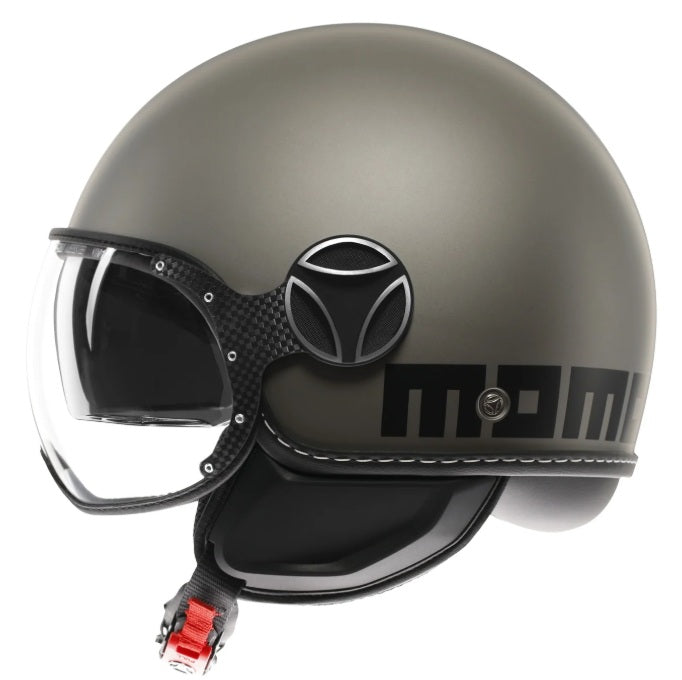 Casco Momo Design jet FGTR EVO Mono E2206 Titanio opaco-Nero
