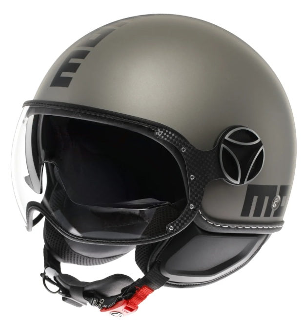 Casco Momo Design jet FGTR EVO Mono E2206 Titanio opaco-Nero