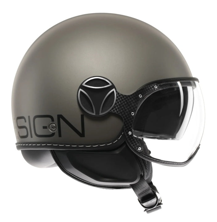 Casco Momo Design jet FGTR EVO Mono E2206 Titanio opaco-Nero