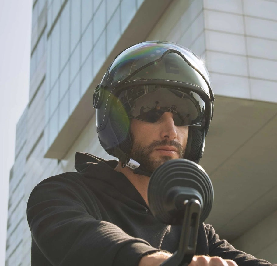 Casco Momo Design jet FGTR EVO Mono E2206 Titanio opaco-Nero