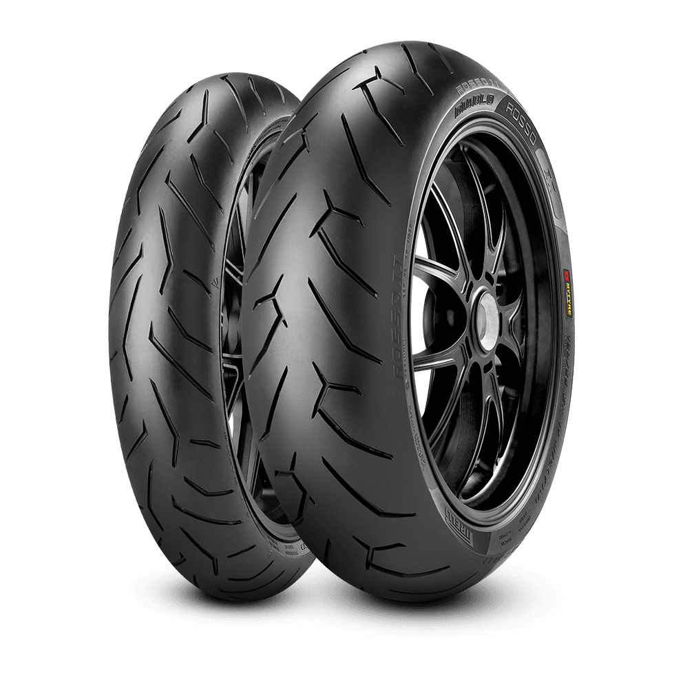 COPPIA PIRELLI DIABLO ROSSO II 120/70 ZR17 (58W)+180/55 ZR17 (73W)