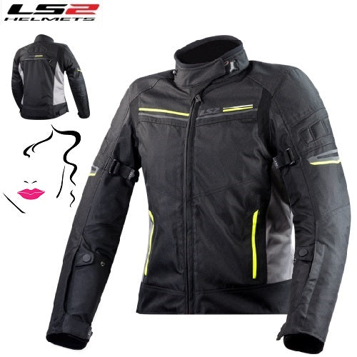 Giubbotto Moto Tecnico Ls2 SHADOW LADY Titanio Giallo Fluo (In Esaurimento)