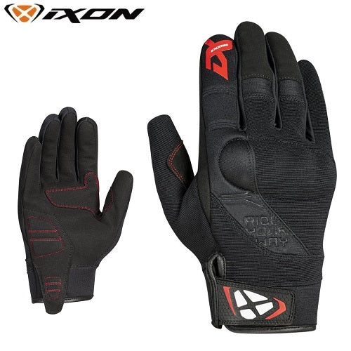 Guanti Moto Estivi Ixon RS DELTA Nero Rosso Bianco (In Esaurimento)