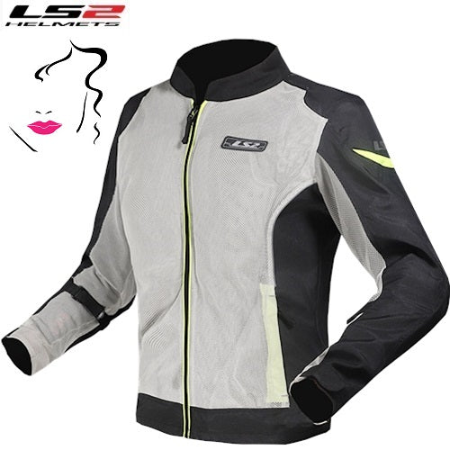 Giacca Moto Estiva Ls2 AIRY LADY CE Traforata Nero Grigio Giallo (In Esaurimento)