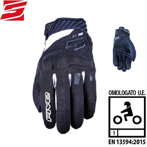 GUANTI FIVE RS3 EVO BLACK-BIANCO