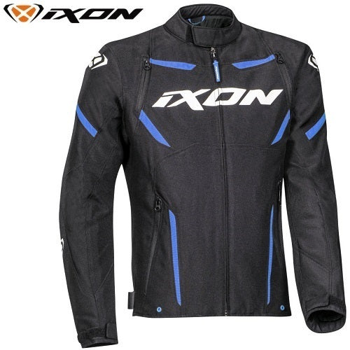Giubbotto IXON STRIKER RETRO in tessuto UOMO nero-bianco-blu