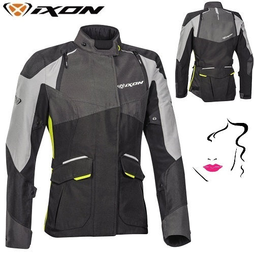Giacca IXON BALDER LADY in tessuto Nero grigio giallo vivo
