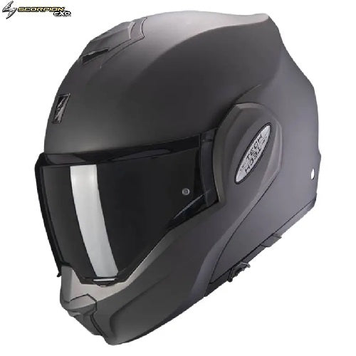 Casco Moto Modulare P/J Scorpion EXO-TECH EVO SOLID Nero Opaco