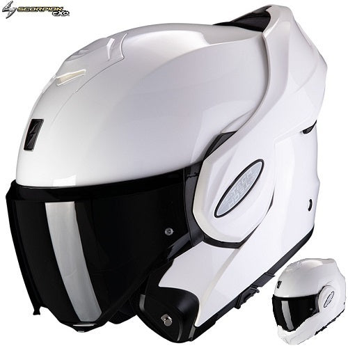 Casco Moto Modulare P/J Scorpion EXO-TECH EVO SOLID Bianco