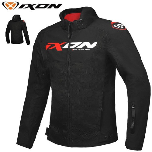 Giacca IXON FIERCE in tessuto UOMO nero-bianco-rosso