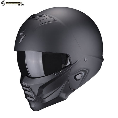 CASCO SCORPION TRASFORMABILE EXO COMBAT II NERO OPACO