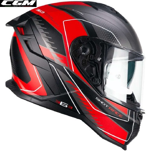 Casco Moto Integrale CGM 363G SHOT RACE Antracite Rosso opaco