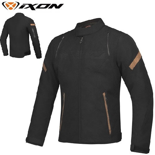 Giubbotto IXON STRIKER RETRO in tessuto UOMO nero-marrone