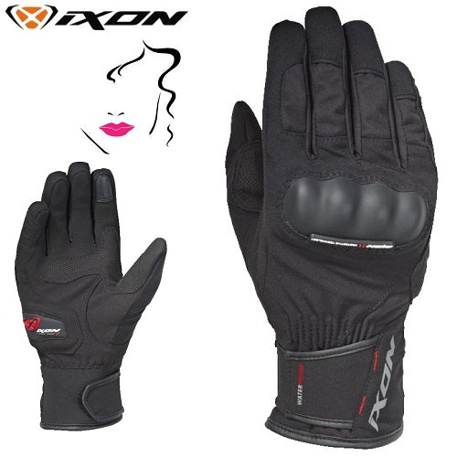 Guanti Moto da Donna Invernali in Tessuto Ixon PRO RUSSEL Lady CE Nero (In Esaurimento)