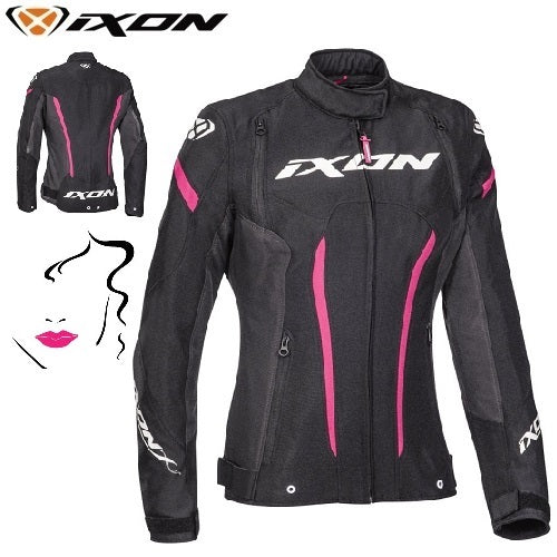 Giubbotto IXON STRIKER DONNA nero-antracite-fucsia