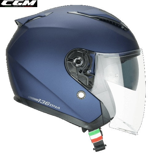 Casco Moto Jet CGM 136A DNA MONO Blu Opaco
