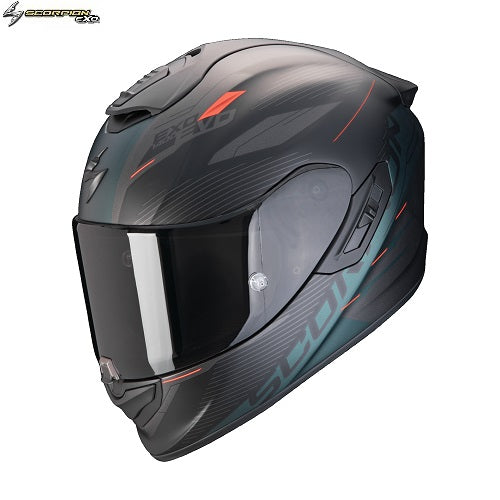 Casco Moto Integrale In Fibra Scorpion EXO 1400 EVO 2 AIR LUMA Nero Verde (In Esaurimento)