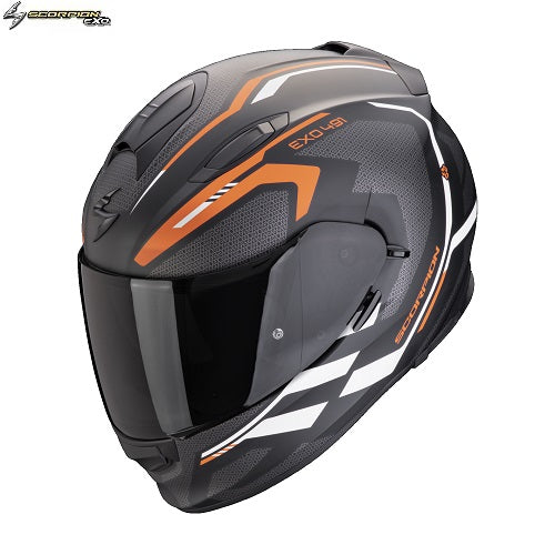 Casco Moto Integrale Scorpion EXO 491 KRIPTA Nero Arancio Bianco