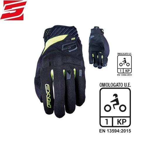 GUANTI FIVE RS3 EVO BLACK-GIALLO FLUO