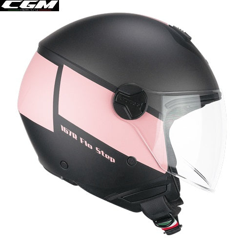 Casco CGM 167A FLO STEP versione con visiera lunga Antracite Rosa Satinato (In Esaurimento)