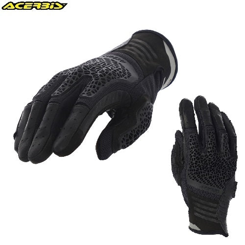 Guanti Moto da Strada Omologati in Tessuto ACERBIS CROSSOVER Nero
