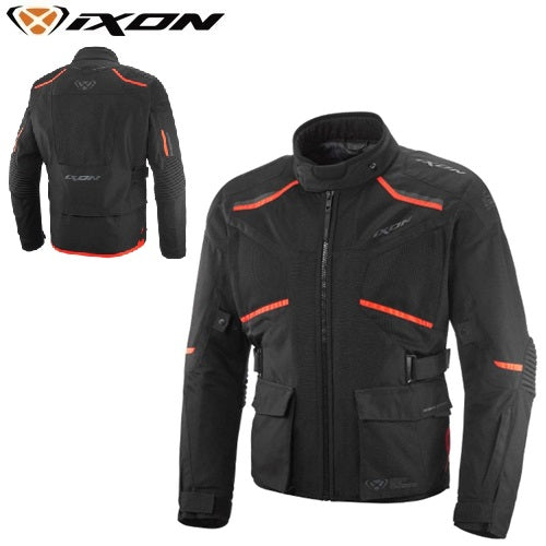 Giacca IXON MIDGARD AIR C GIACCA TESSUTO UOMO nero-rosso vivo