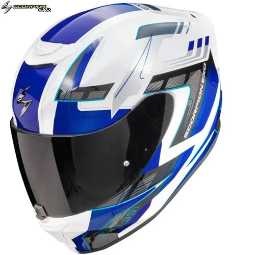 Casco Moto Integrale Scorpion EXO-391 CAPTOR Bianco Blu