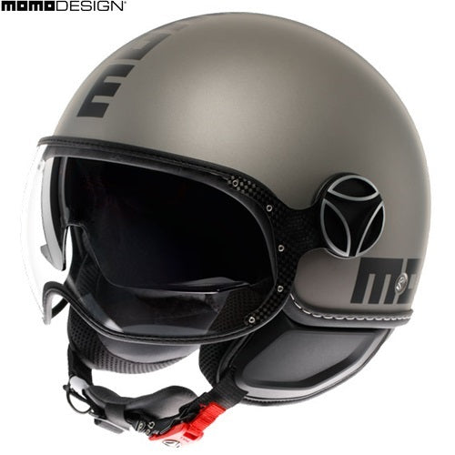 Casco Momo Design jet FGTR EVO Mono E2206 Titanio opaco-Nero