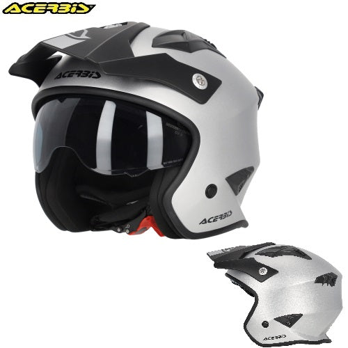 Casco Acerbis Jet Aria Metallic ECE 22-06 Grigio Opaco
