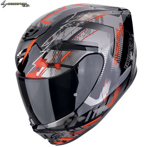 Casco Moto Integrale Scorpion EXO-391 CLUTTER Nero Rosso