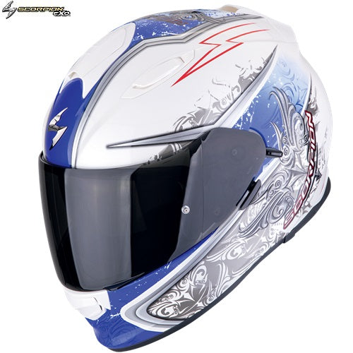 Casco Moto Integrale Scorpion EXO-491 RUN Bianco Blu