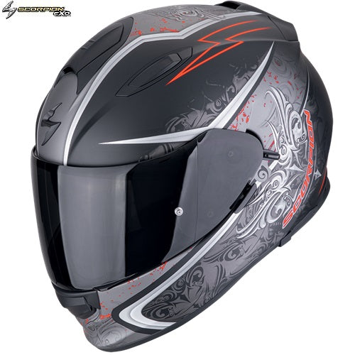 Casco Moto Integrale Scorpion EXO-491 RUN Nero opaco Rosso